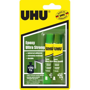 Glue Uhu Epoxy Ultra Strong 2 X 10Ml Tubes