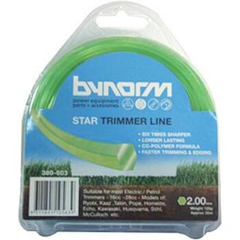 Bynorm Trimmer Line Star Green 2.0mm 125gm