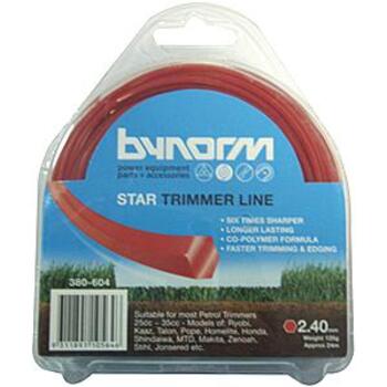 Bynorm Trimmer Line Star Red 2.4mm 125gm