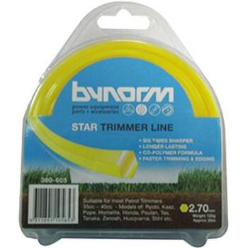 Bynorm Trimmer Line Star Yellow 2.7mm 125gm