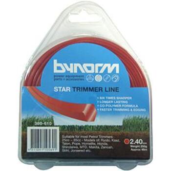 Bynorm Trimmer Line Star Red 2.4mm 250gm