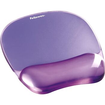 Gel Wrist Rest + Mouse Pad Purple Gel Crystals