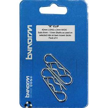 Clip R 42mm x 2mm Pk 4