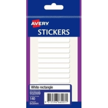 Sp- Label Avery 50X6Mm Rectangle White Pk140