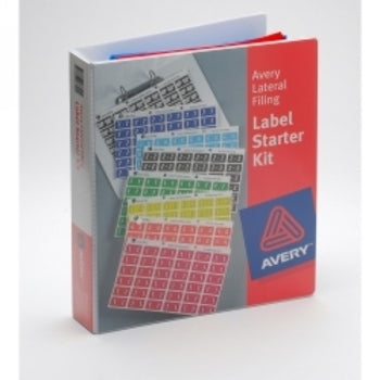 Sp- Label Kit Lateral Code Avery Alpha & Numeric 2 Sheets Of Each