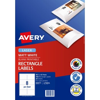 Sp- Label Avery Col Laser L7165Cl Address Matt White 8Up Pk20