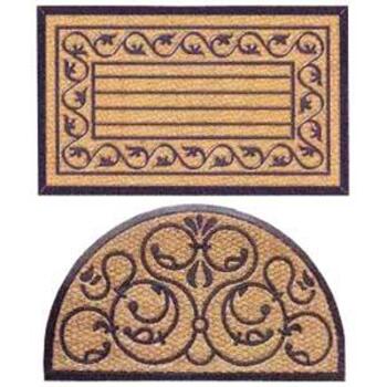 Door Mat Coir Wrought Panama Rubber Back 400X600mm