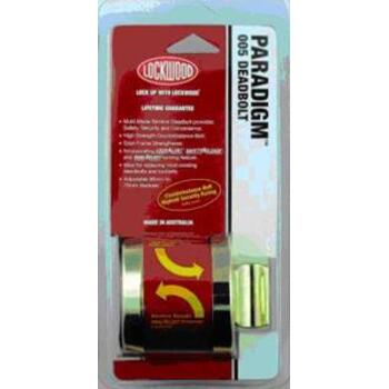 Lockwood Paradigm Deadbolt Round Ever Brass 005/B1EVBDP