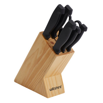 Sp- Knives Connoisseur 7 Piece Serated Knife Block