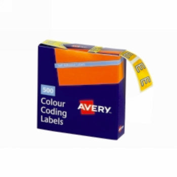 Sp- Labels Colour Coding Avery 25X38Mm E Side Tab Yellow Bx500