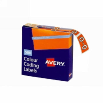 Sp- Labels Colour Coding Avery 25X38Mm O Side Tab Orange Bx500