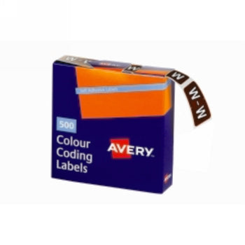 Sp- Labels Colour Coding Avery 25X38Mm W Side Tab Brown Bx500