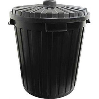 Bin Garbage Black 75L