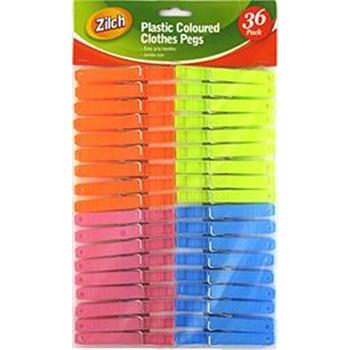 Clothes Pegs Plastic Jumbo 36Pk