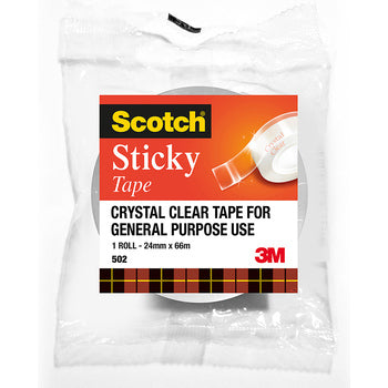 Tape Sticky Scotch 502 24Mmx66M