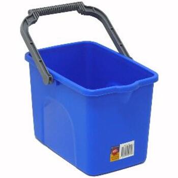 Bucket Plastic Rectangular Assorted Colours 9L