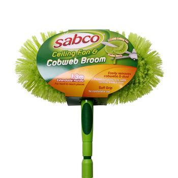 Broom Ceiling Fan & Cobweb Extendable Handle Sabco