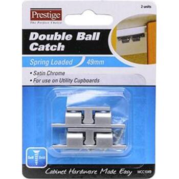 Catch Double Ball Satin Chrome Plated 49mm