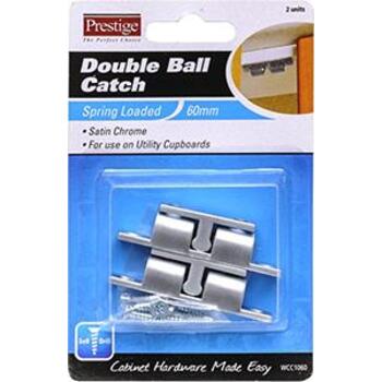 Catch Double Ball Satin Chrome Plated 60mm