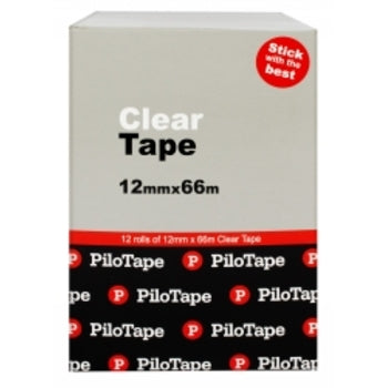 Tape Clear Pilotape 12Mmx66M Bx12