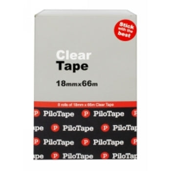 Tape Clear Pilotape 18Mmx66M Bx8