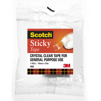 Tape Sticky Scotch 502 18Mmx33M