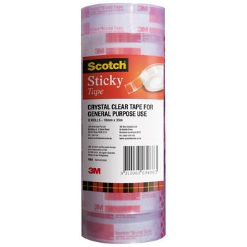 Tape Sticky Scotch 502 18Mmx33M Tower Pk8