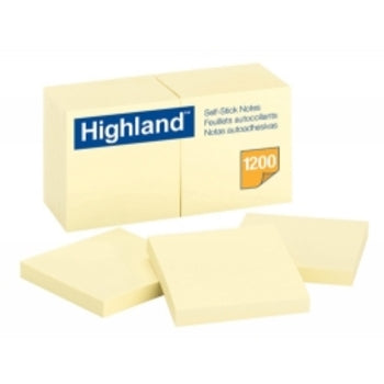 Stick On Notes Highland 6549 76X76 Yellow Pk12