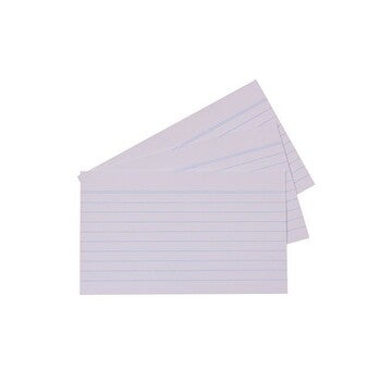 System Cards Quill 5X3 Ruled White Pk100