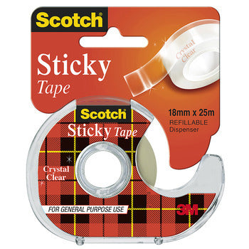 Tape Sticky Scotch 502 18Mmx25M On Dispenser H/Sell