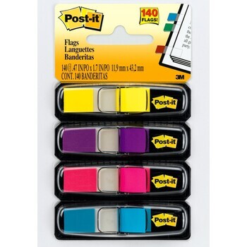 Flags Post-It 683-4Ab Bright Colours Pk4