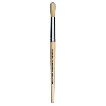Sp- Paint Brush Minor Round (Natural) Stubby Brush Hog Bristle Ec Edvantage