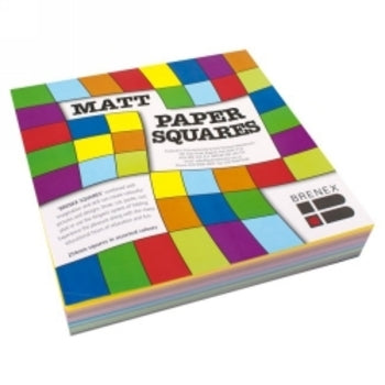 Sp- Paper Squares Matt Brenex 254X254Mm Single Sided Asst Pk360