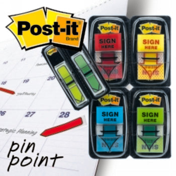Flags Post-It 680-Sh4Va Sign Here Value Pack