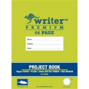 Project Book Writer Premium 64Pg Plain/24Mm Dotted Thirds Clouds