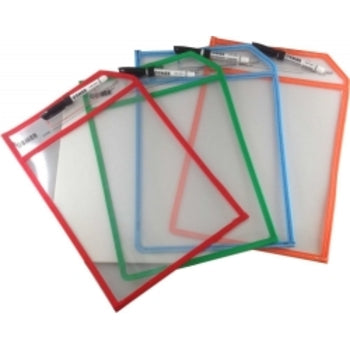 Eraseable Sleeve Osmer A4 Write N Wipe Asst With Blk Marker