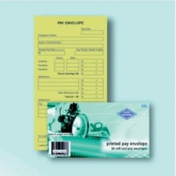 Envelope Zions Printed Pay Kraft S/Seal Pk50 Bx10