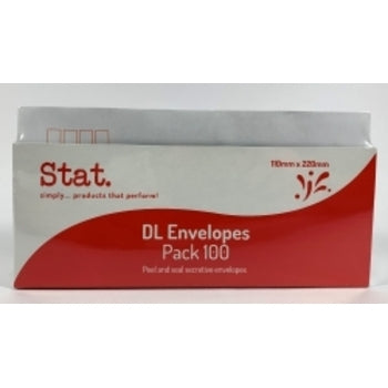 Envelope Stat Dl Secret Peel/Seal Pk100