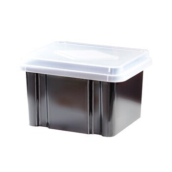 Storage Box Italplast Greenr 32L Recycled Black Base/Clear Lid