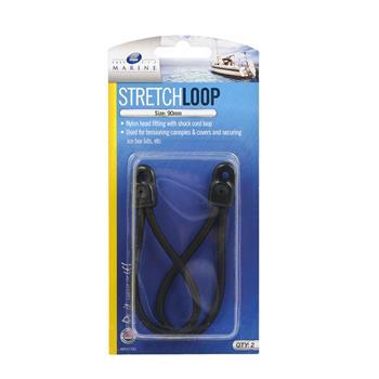 Stretch Loop Black 90mm Card Of 2