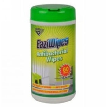 Wipes Italplast Antibacterial Disposable Eaziwipes Tub60