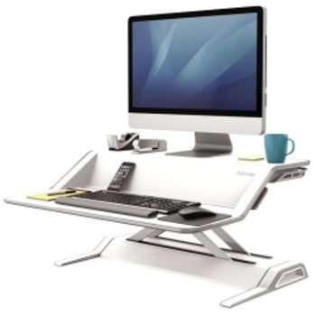 Sp- Workstation Fellowes Lotus Sit Stand White