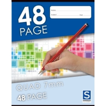 Exercise Book Sovereign 225X175Mm Quad 7Mm Squares 48Pg