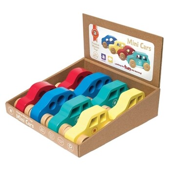Sp- Toy Wood Mini Car Display Learning Can Be Fun