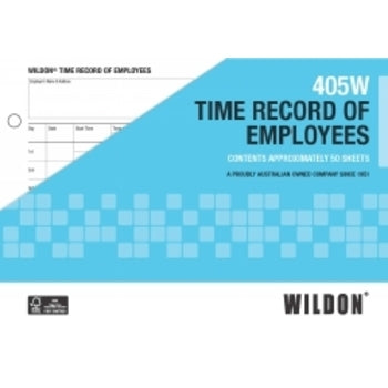 Sp- Time Record Sheet Wildon 405W Pk50