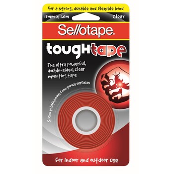 Tape Mounting Sellotape Tough Tape 19Mmx1.5M Clear