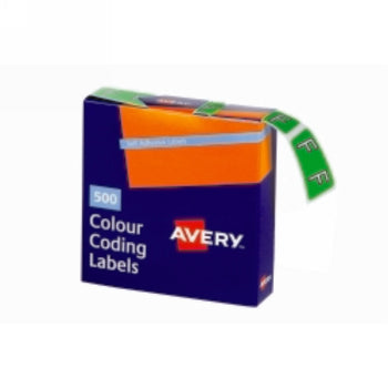 Sp- Labels Colour Coding Avery 25X38Mm F Side Tab Light Green Bx500