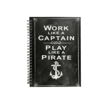 Notebook Profile A5 Hardcover Spiral Work Like A Captain 160Pg