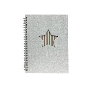 Notebook Profile A5 Hardcover Spiral Glitter Heart 160Pg