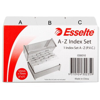 Sp- System Cards Index Esselte 5X3 Pvc A-Z